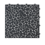 12 x 12 inch black interlocking deck tiles, plastic waterproofing, pebble pattern, pack of 12 - Korvel