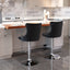 25-33 Inch, Modern Upholstered Chrome base Bar Stools with Back Comfortable Tufted for Home Pub and Kitchen Island（Black,Set of - Korvel