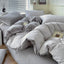 Cotton Dyed Washed Cotton Bedding Set Pure Cotton A Class Flat Sheet Quilt Cover Fitted Sheet Quilt Cover Three-Piece Set Striped - Korvel