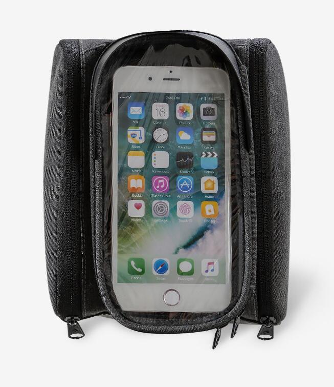 Sahoo 122007 Touch Screen Bike 6.5in Cell Mobile Phone Bag Front Frame Top Tube Cycling Pouch - Korvel