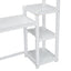 House-shaped Wooden writing Desk,Kids study Table,Bookshelf & Toy Storage,White - Korvel
