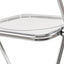 Transparent chair, stackable folding chair, PC plastic living room chair, chrome frame foldable acrylic chair, O-Clear - Korvel