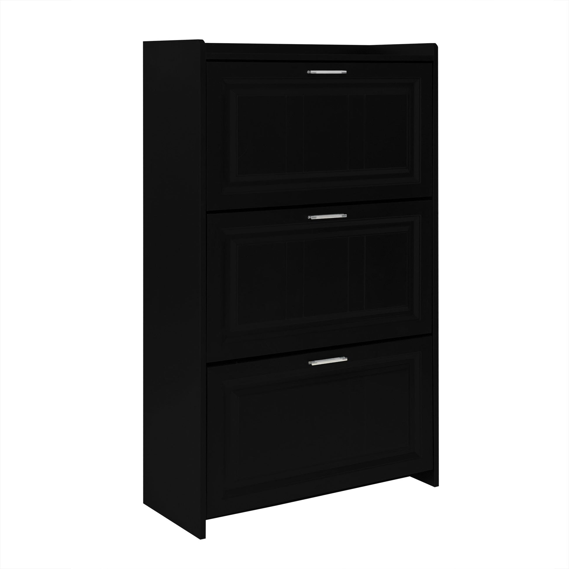 U-Can Shoe Storage Cabinet for Entryway with 3 Flip Drawers, Modern Shoe Organizer Cabinet, Free Standing Shoe Rack Black - Korvel