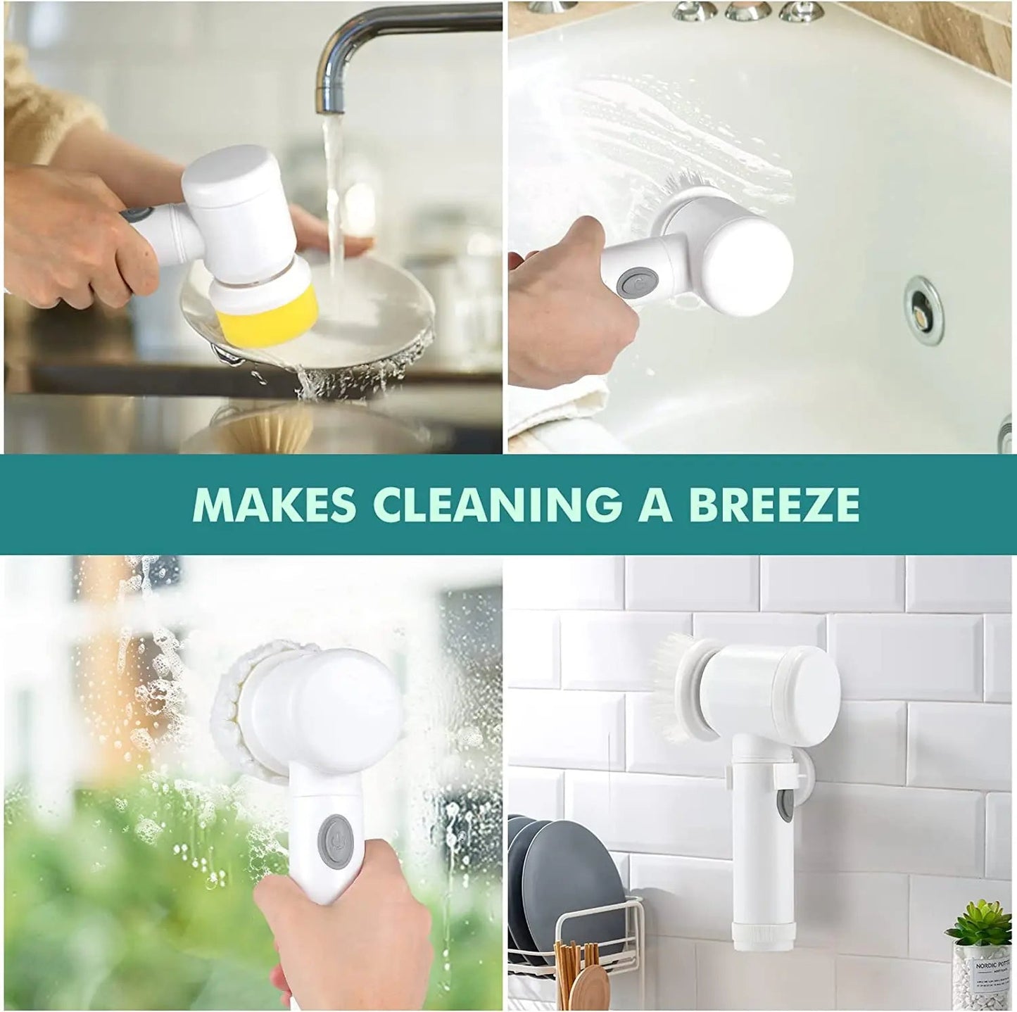5-in-1 Electric Cleaning Brush for Home Use
