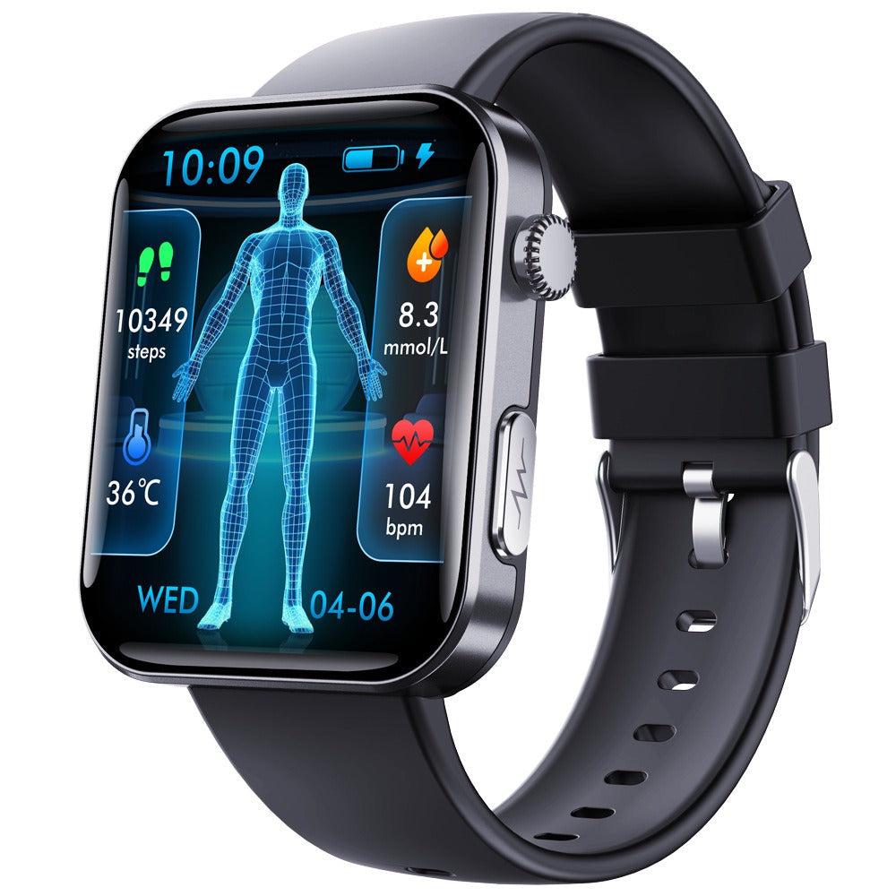 F300 smartwatch ECG electrocardiogram monitoring SOS fall alarm blood glucose and blood pressure watch HRV report - Korvel
