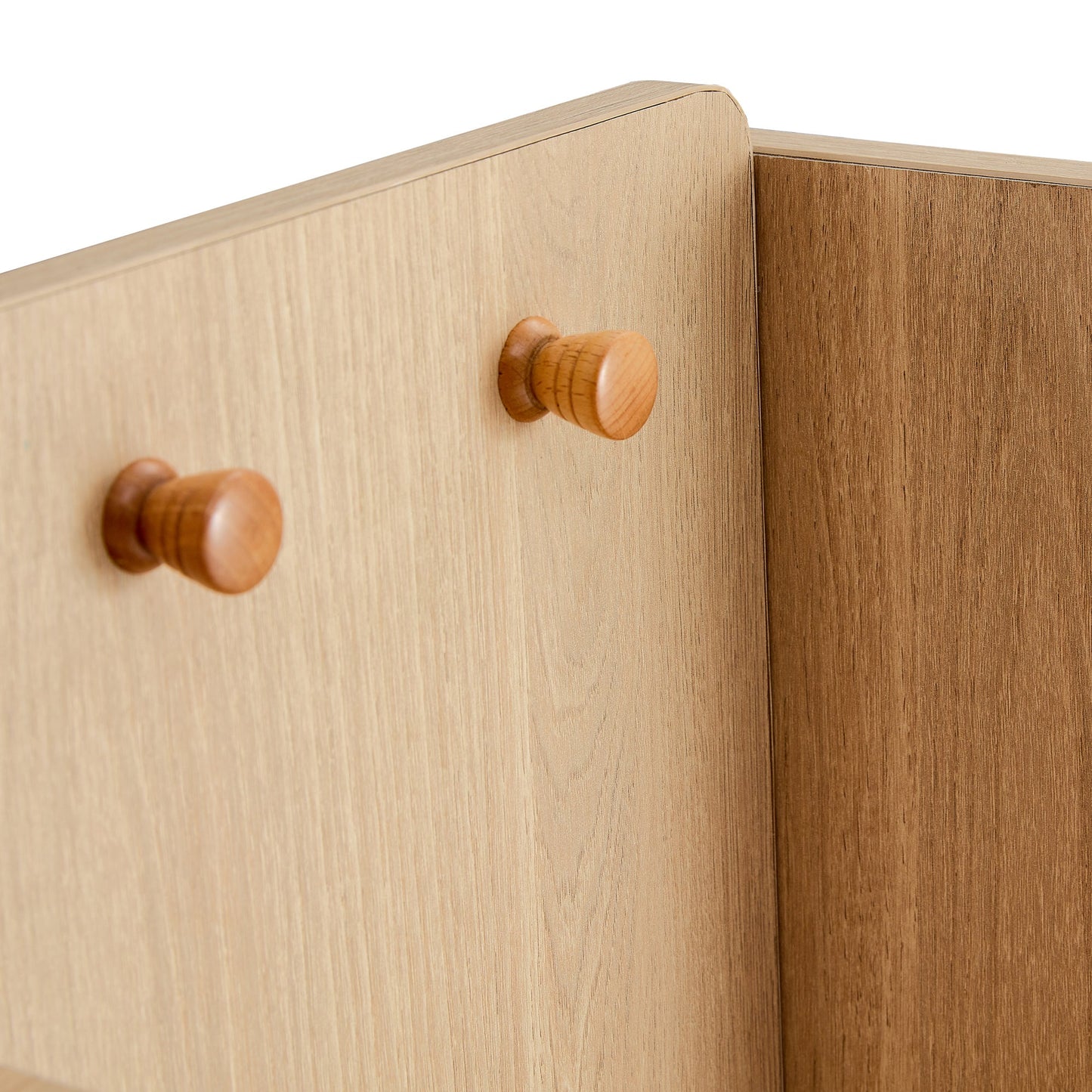 Modern minimalist storage cabinet MDF bed top cabinet Japanese rattan shoe cabinet, small home furniture - Korvel