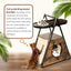 Vintage Black Wood Cat Condo & End Table