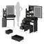 Elegant Dressing Table with Cushioned Stool and LED Mirror