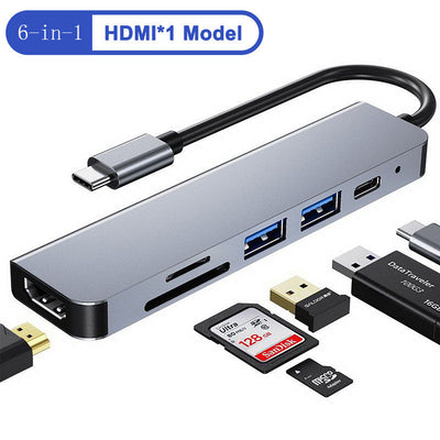 USB C Six-in-One Expansion Dock for Enhanced Connectivity