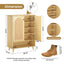 Shoe Storage Cabinet with Adjustable Plates Natural doors - Korvel