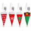4pcs/lot New Year Christmas Gift Tableware Fork Knife Holder Bag Navidad  Noel Christmas Decorations for Home Dinner Table Decor - Korvel