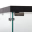 4 glass display cabinets with door shelves, floor standing antique bookshelf, 64.7 "* 16.7" * 14.3 ", black - Korvel