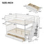 Full over Full Bunk Bed with Two Drawers and Storage White - Korvel