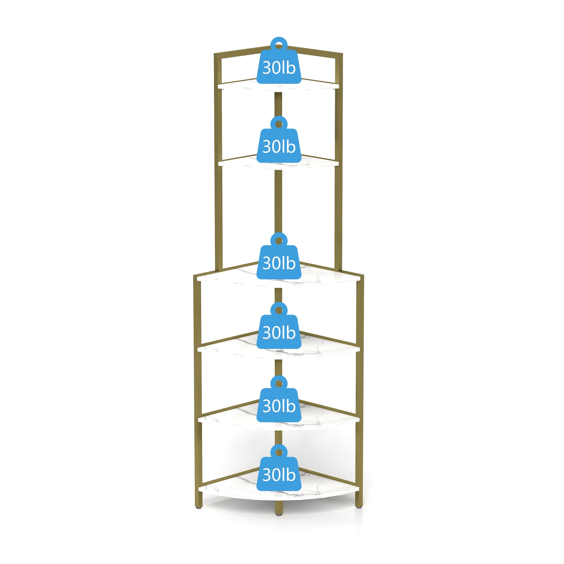 6-story corner open bookshelf, modern bookshelf, wooden frame, independent bookshelf unit, - Korvel