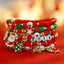 Conjunto de Pulseras de Cerámica Suave con Perlas de Caramelo Navideño
