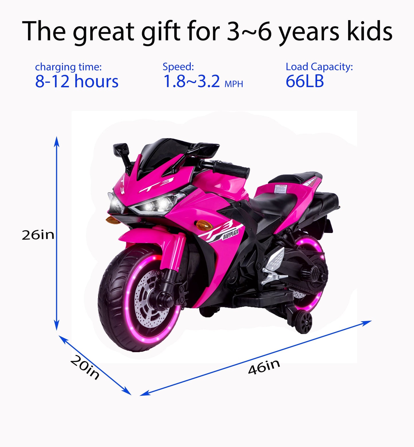 kids motorcycle,Tamco 12V motorcycle for kids 3 4 5 6 years Boys Girls 12v7ah kids motorcycle ride on toy with Training - Korvel
