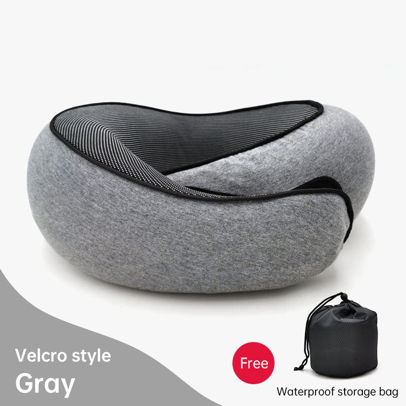 Memory Foam Neck Travel Pillow: Soft, 360° Head Support, for Home, Plane & Car - Korvel