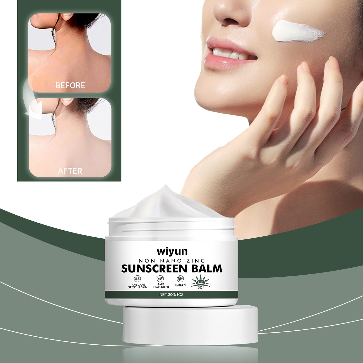 Crème protectrice hydratante pour le rafraîchissement de la peau