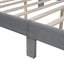 Full Size Storage Bed Velvet Upholstered Platform Bed with a Big Drawer - Gray - Korvel