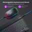 Suitable for iPad gradient luminous wireless keyboard and mouse set tablet Bluetooth keyboard - Korvel