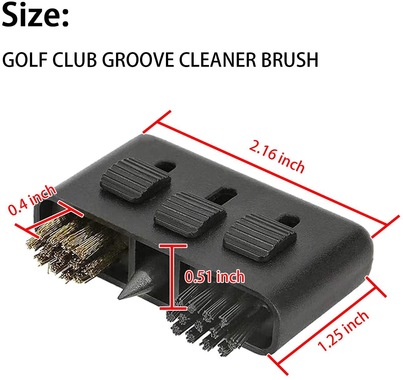 Brosse de nettoyage pour clubs de golf double face premium
