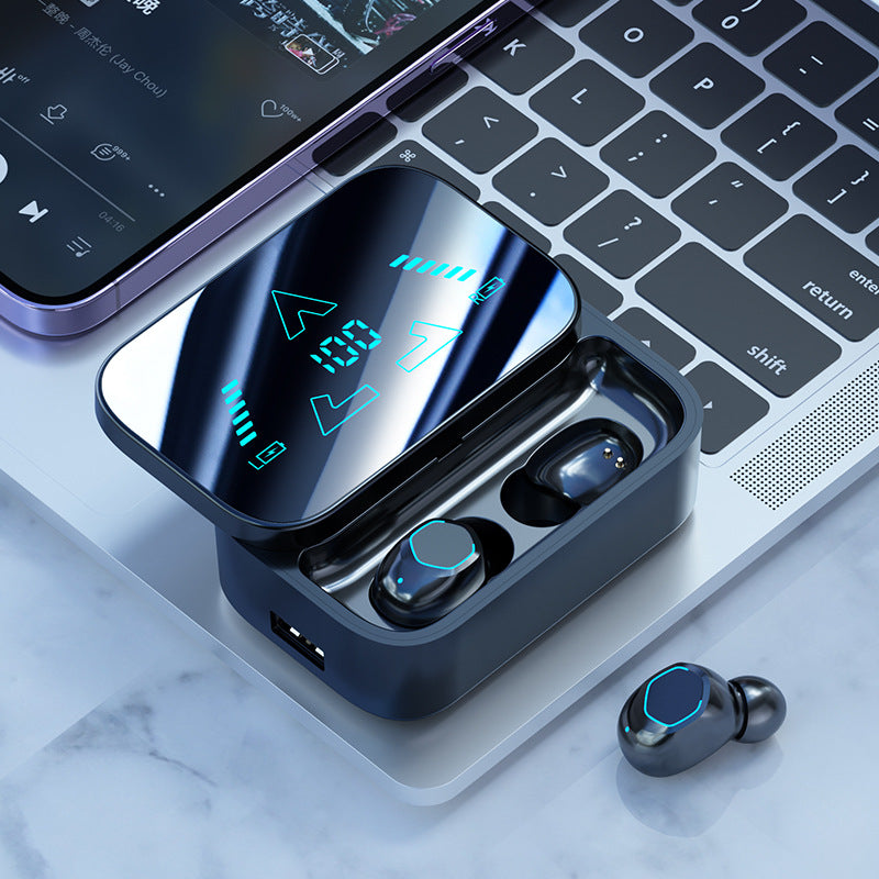 M48 Bluetooth earphones with ultra long battery life, high battery capacity, in ear digital display screen, rechargeable earphones 5.3 - Korvel