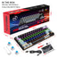 68 keys, 60% keyboard, customized color blocked keycaps, RGB mechanical keyboard, MINI set, plug-in blue axis ice blue disc - Korvel