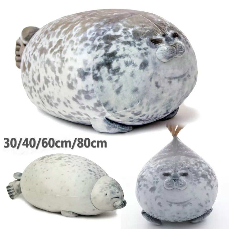 3D Novelty Seal Plush Toys Sea Lion Stuffed Throw Pillow Soft Seal Plush Party Hold Pillow Baby Sleeping Pillow Chair Cushion - Korvel