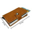 RFID Protected Vintage Automatic Leather Credit Card Holder Men Aluminum Alloy Hasp Business ID Multifunction Cardholder Wallet - Korvel
