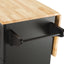 Kitchen Island & Kitchen Cart Mobile Kitehcn Island with Extensible Rubber Wood Table Top - Korvel