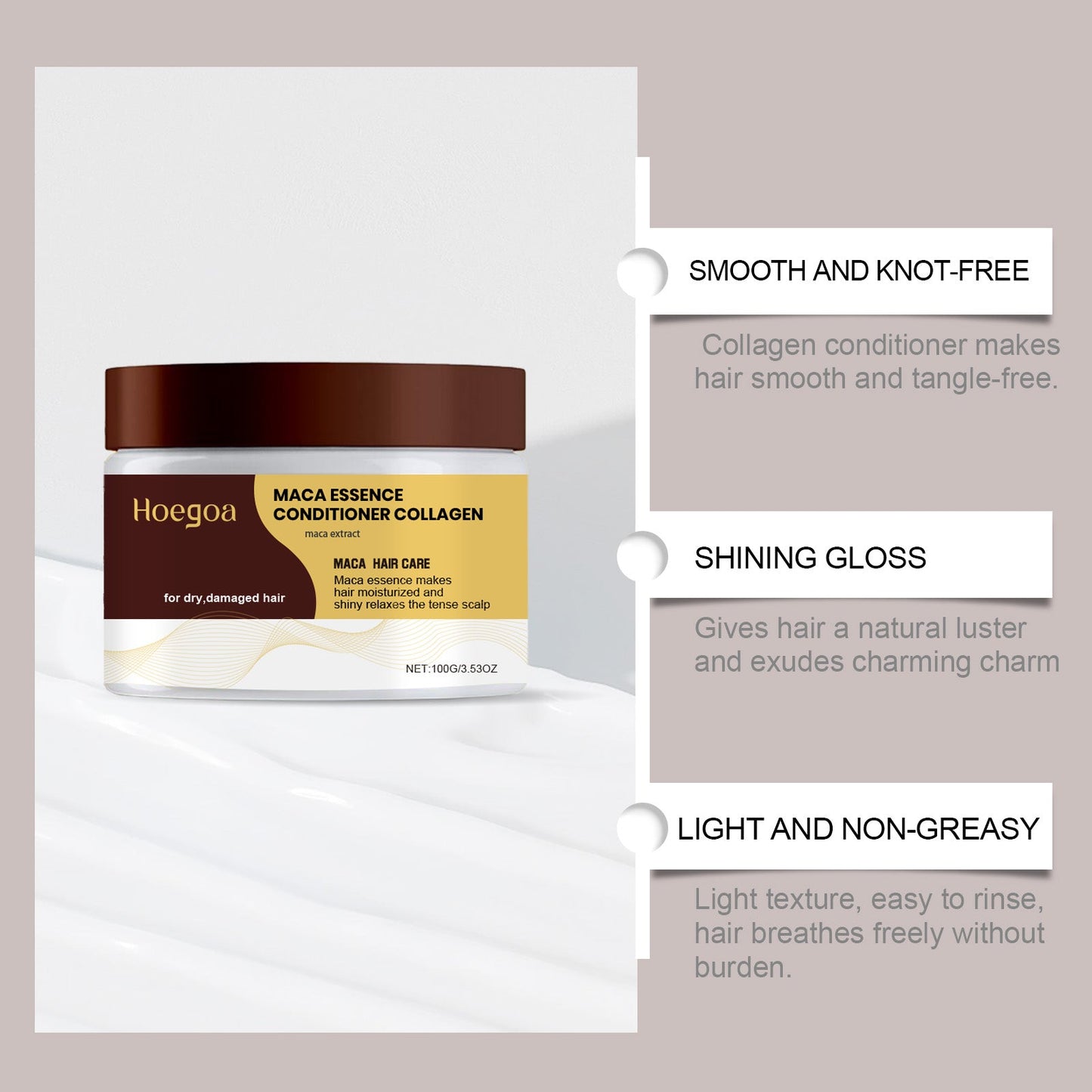 Collagen Conditioner, Gentle Hair Care, Soft, Nourishing, Moisturizing And Moisturizing Hair Care - Korvel