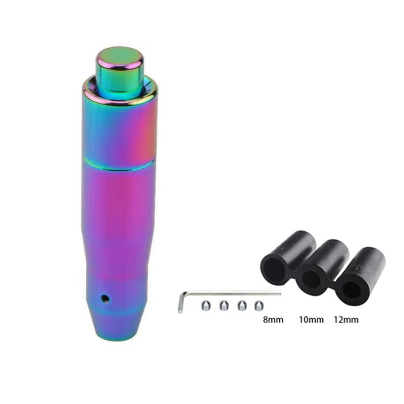 Personalized modification of automotive general metal gear head racing colorful gear lever metal simple wave stick head handbrake - Korvel