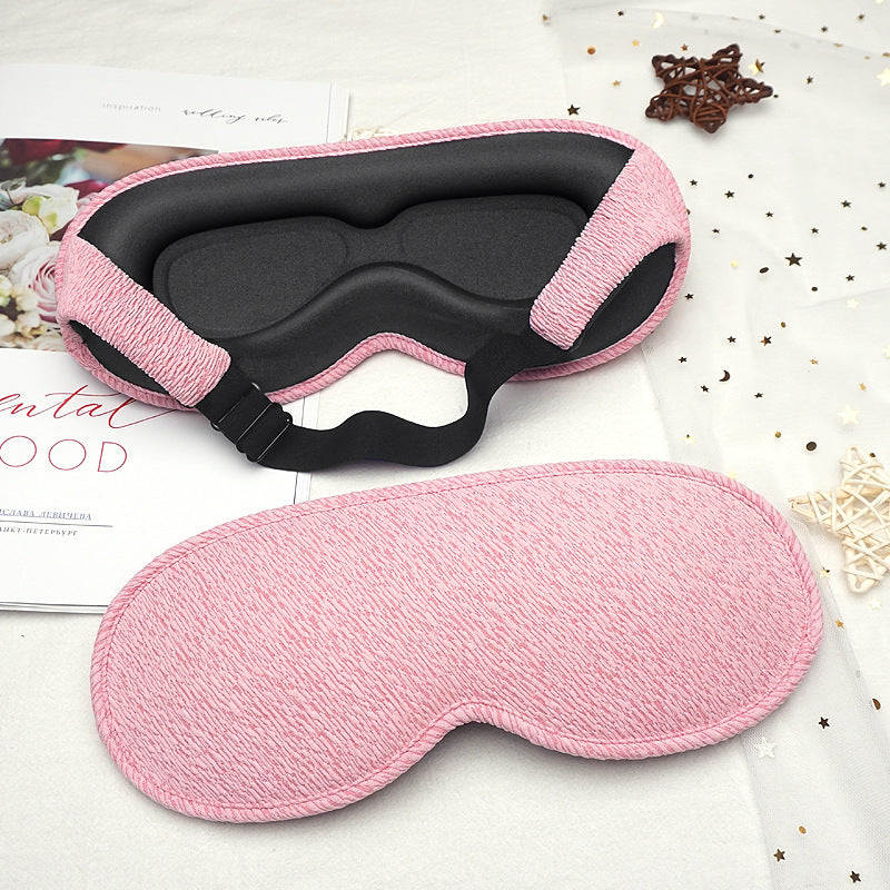 3D blackout eye mask integrated 3D nasal wing breathable elastic band adjustment - Korvel