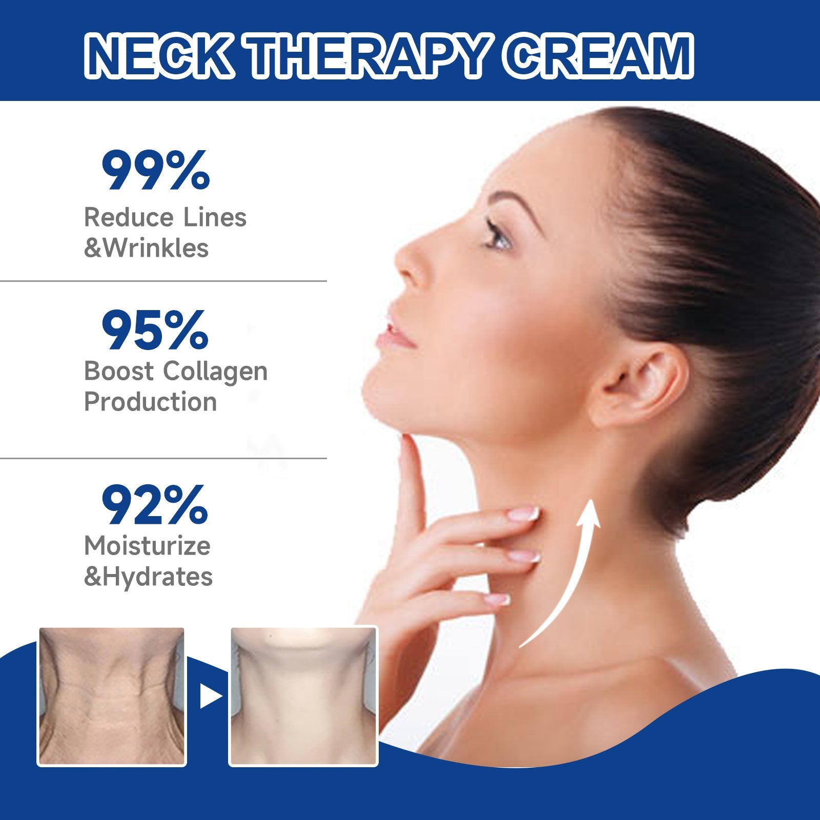 Neck Collagen Whitening Cream Reduces Neck Lines Shape Swan Neck Lift Firming Skin Hydrating Neck Cream - Korvel