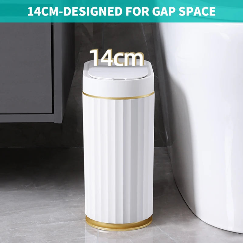 Smart Sensor Trash Can Touchless Sensor Trash Bin Trash Can with Lid Automatic Sensor Waste Basket - Korvel