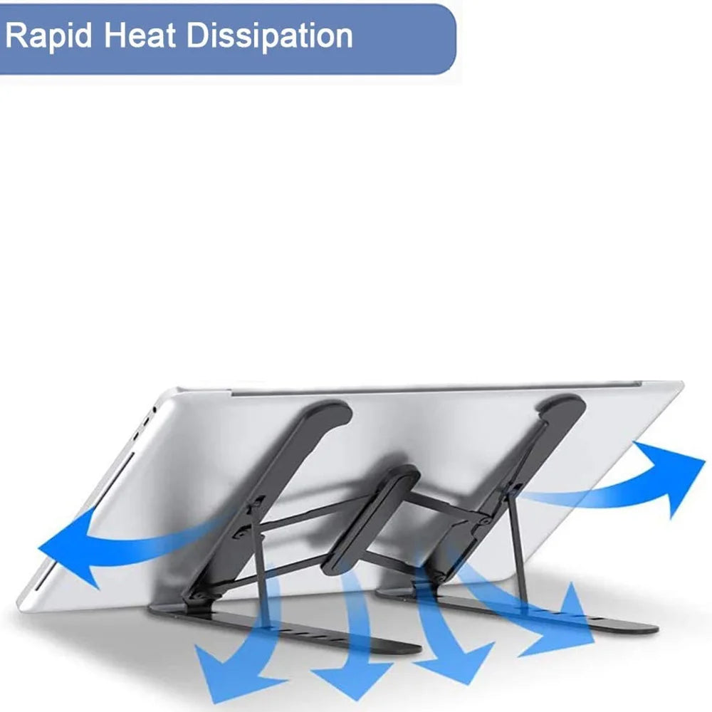 Universal Laptop Stand Adjustable Notebook Holder for Macbook Non-slip Foldable Cooling Base Bracket for Laptop/Tablet/phone - Korvel