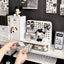 Premium Desk Organizer with Hook Drawer and Card Display Stand