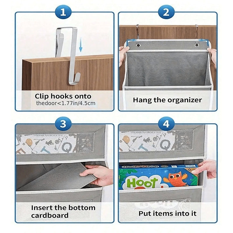 5-Shelf Hanging Storage Organizer with Anti-Tilt Design