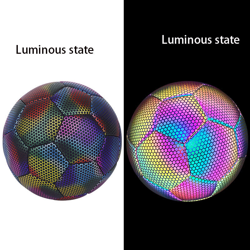 Premium PU Reflective Soccer Ball - Size 5