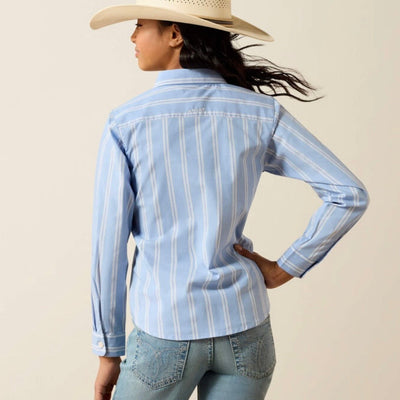 Ariat Girls' Blue Stripe Kirby Button-Up Shirt - Korvel