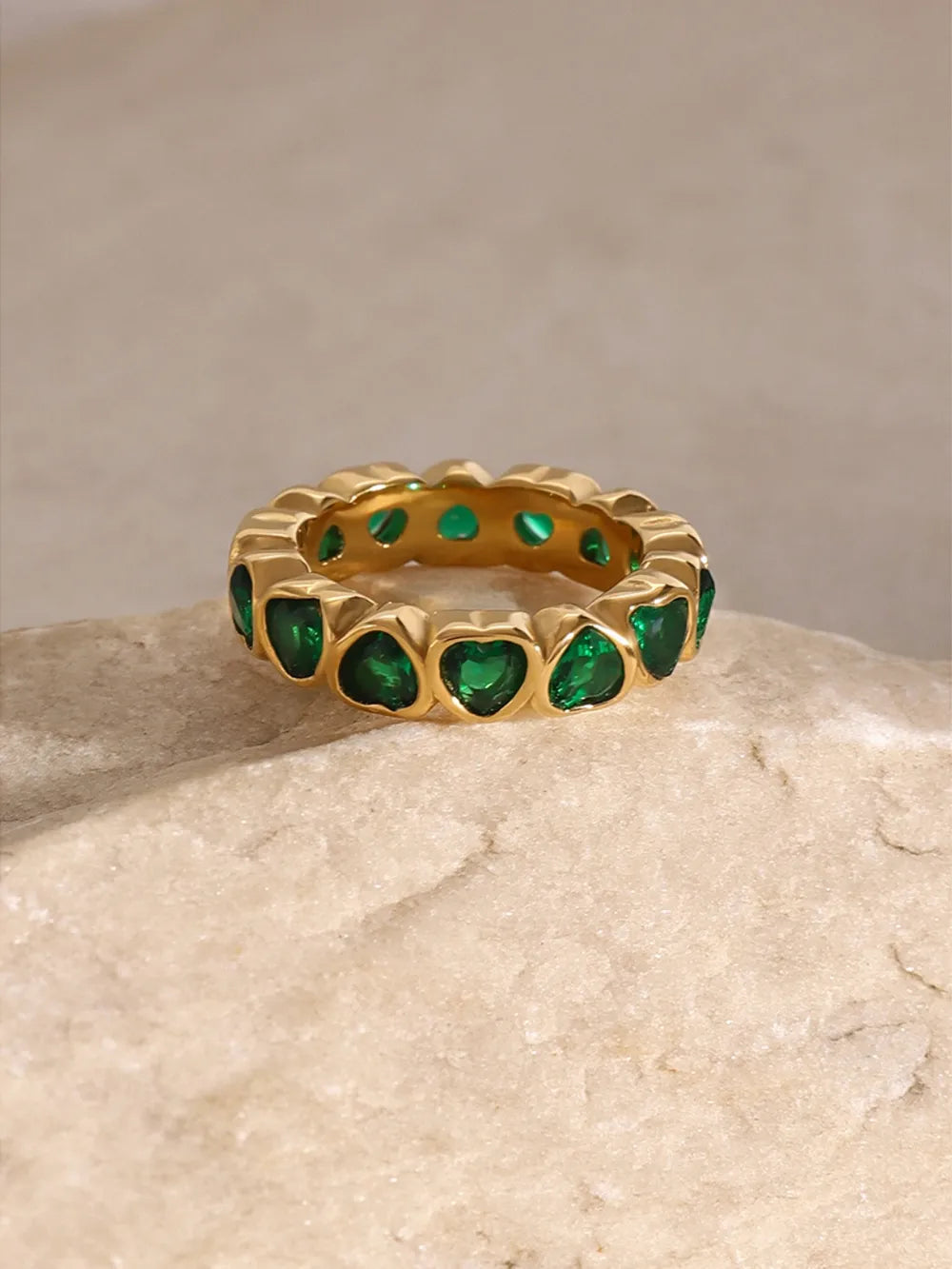 18K Gold-Plated Inlaid Zircon Ring - Korvel