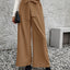 Pantalons larges à taille haute avec lien