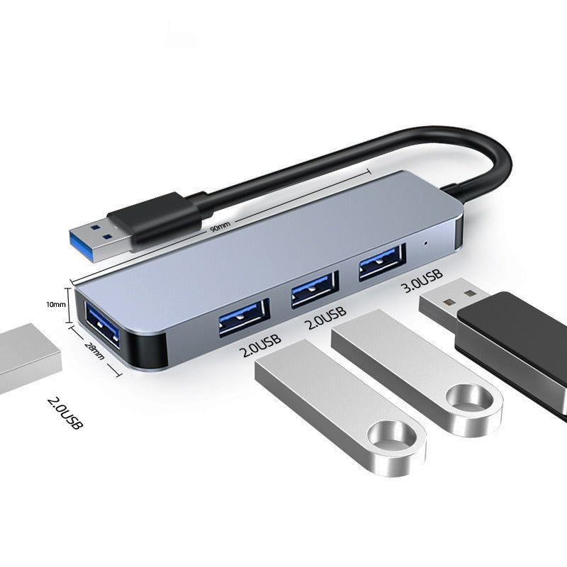HUB splitter type-c expansion hub four in one high-speed USB 3.0 hub mobile computer expansion dock - Korvel