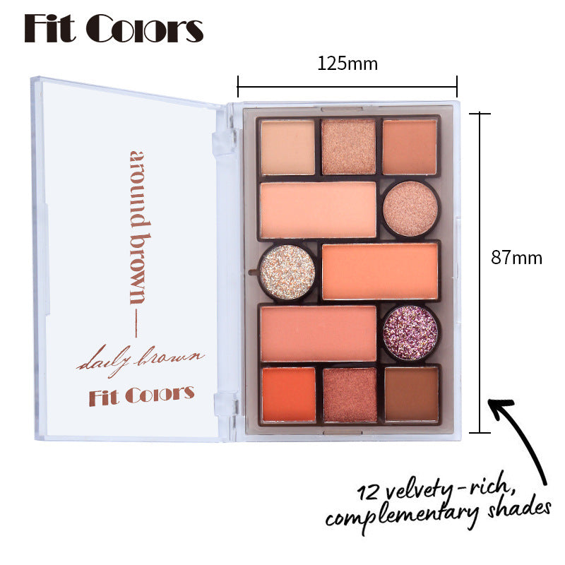 Paleta de Maquillaje Integral Fit Colors de 12 Colores