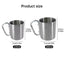 Outdoor mountaineering button, water cup, trip, camping, portable button, 201 stainless steel material - Korvel