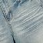 Punk Washed Gradient Wave Pattern Denim Pants Men's Loose Wide Leg Long Trousers Vibe Trendy Distressed Straight Leg Jeans - Korvel