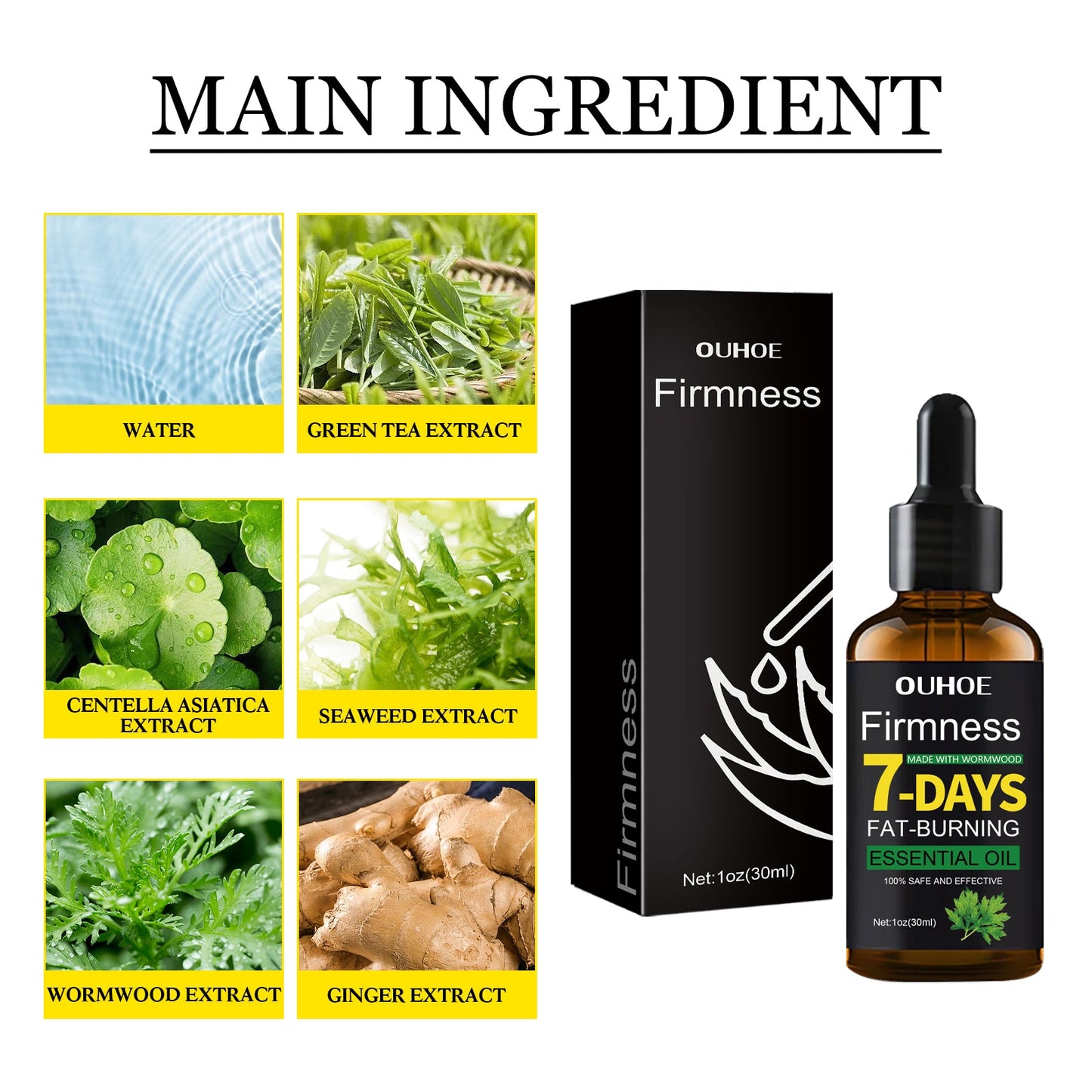 Huile essentielle raffermissante pour le corps premium