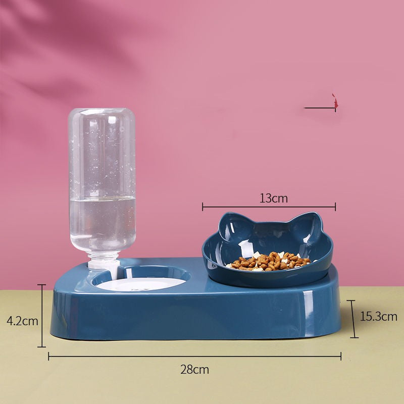 Pet bowls save space reduce flipping wet mouth cat bowls pet automatic water dispensers pet food bowls dog bowls - Korvel