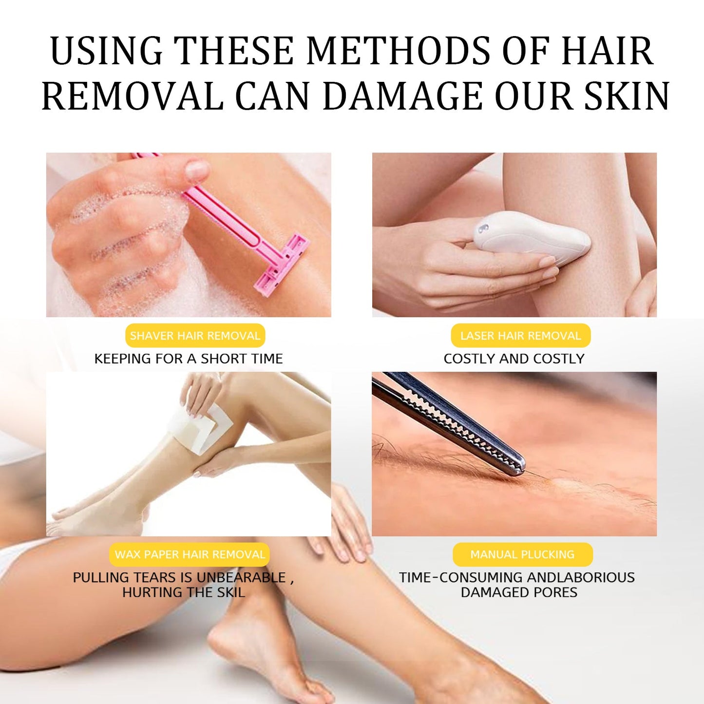 Honey And Milk Hair Removal Cream, Quick And Gentle Hair Removal All Over The Body Smooth Skin Hair Removal Cream - Korvel