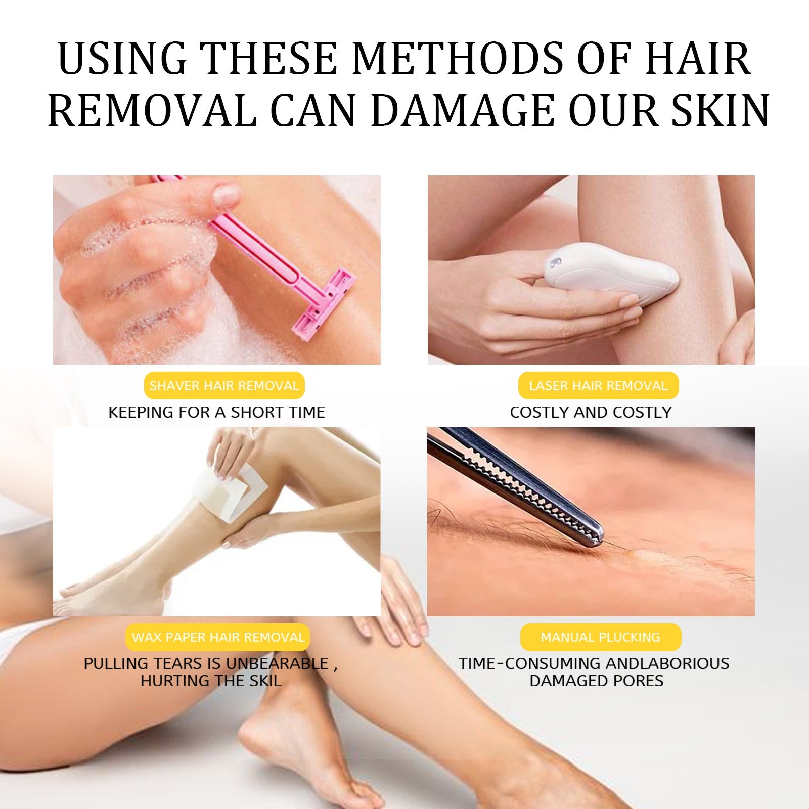 Honey And Milk Hair Removal Cream, Quick And Gentle Hair Removal All Over The Body Smooth Skin Hair Removal Cream - Korvel